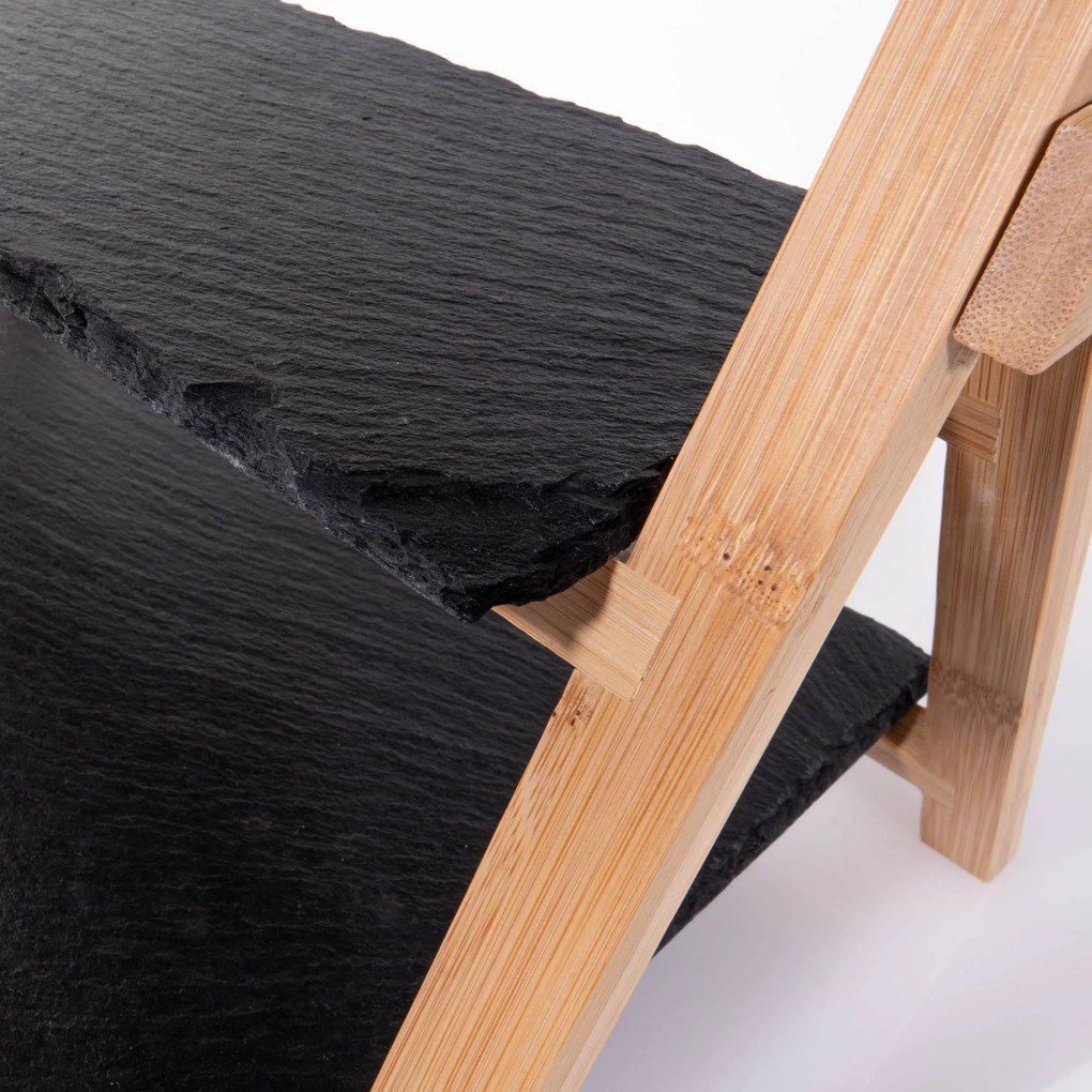 Patera bambusowa do serwowania, łupek kamienny, Kesper