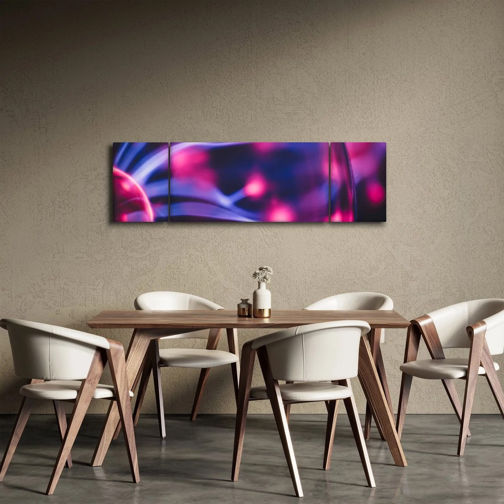 Abstrakcyjny fioletowy obraz (170x50 cm)