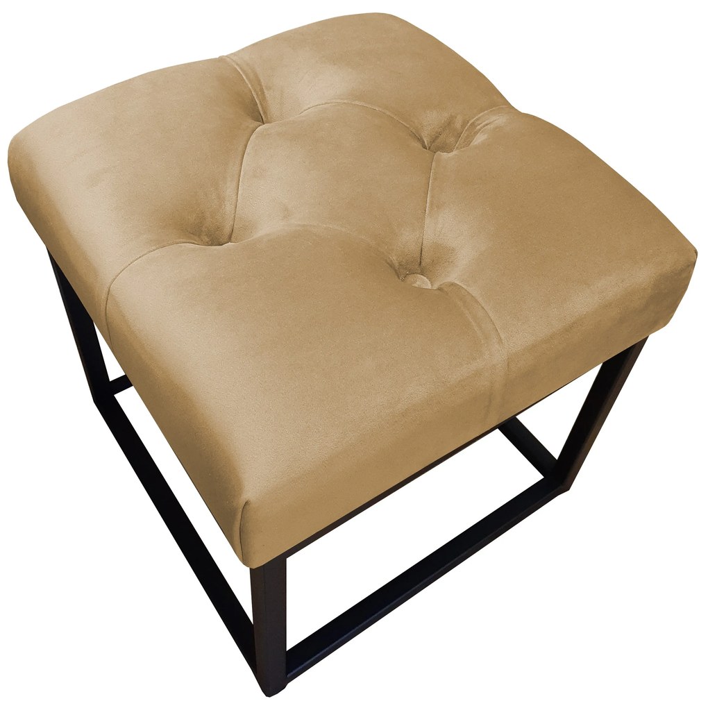 Pufa CHESTERFIELD LOFT ławka podnóżek metal MG06