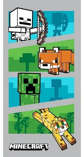 Ręcznik kąpielowy dla dzieci Minecraft Animals, 70 x 140 cm