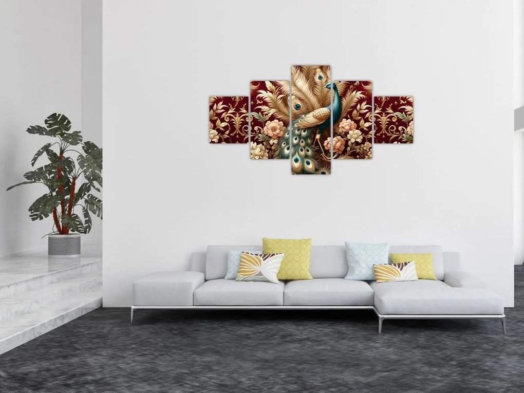 Obraz – Elegancki paw (125x70 cm)