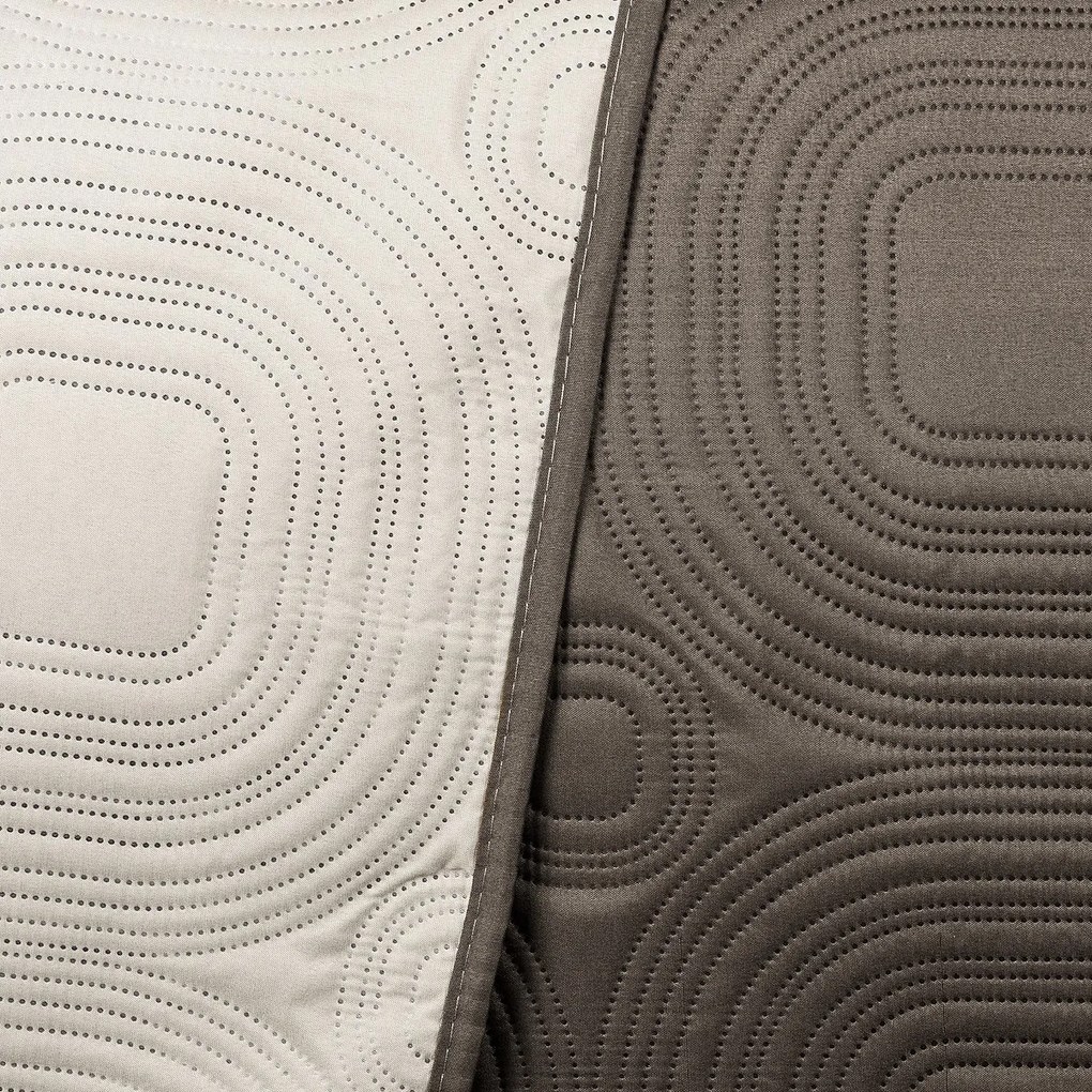4Home Narzuta na łóżko Doubleface brązowy/beżowy, 220 x 240 cm, 2x 40 x 40 cm