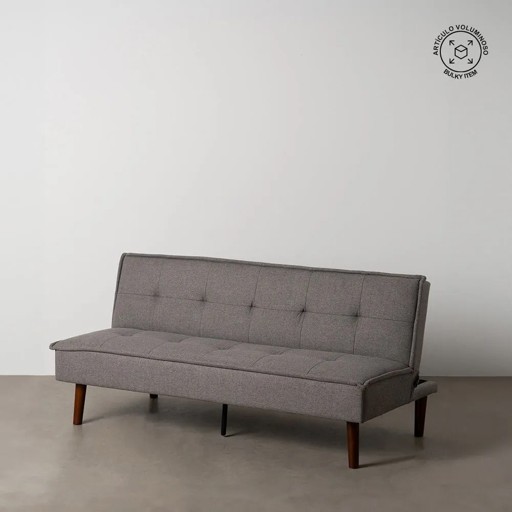 Szara rozkładana sofa z tkaniny szenilowej 181 cm – Ixia