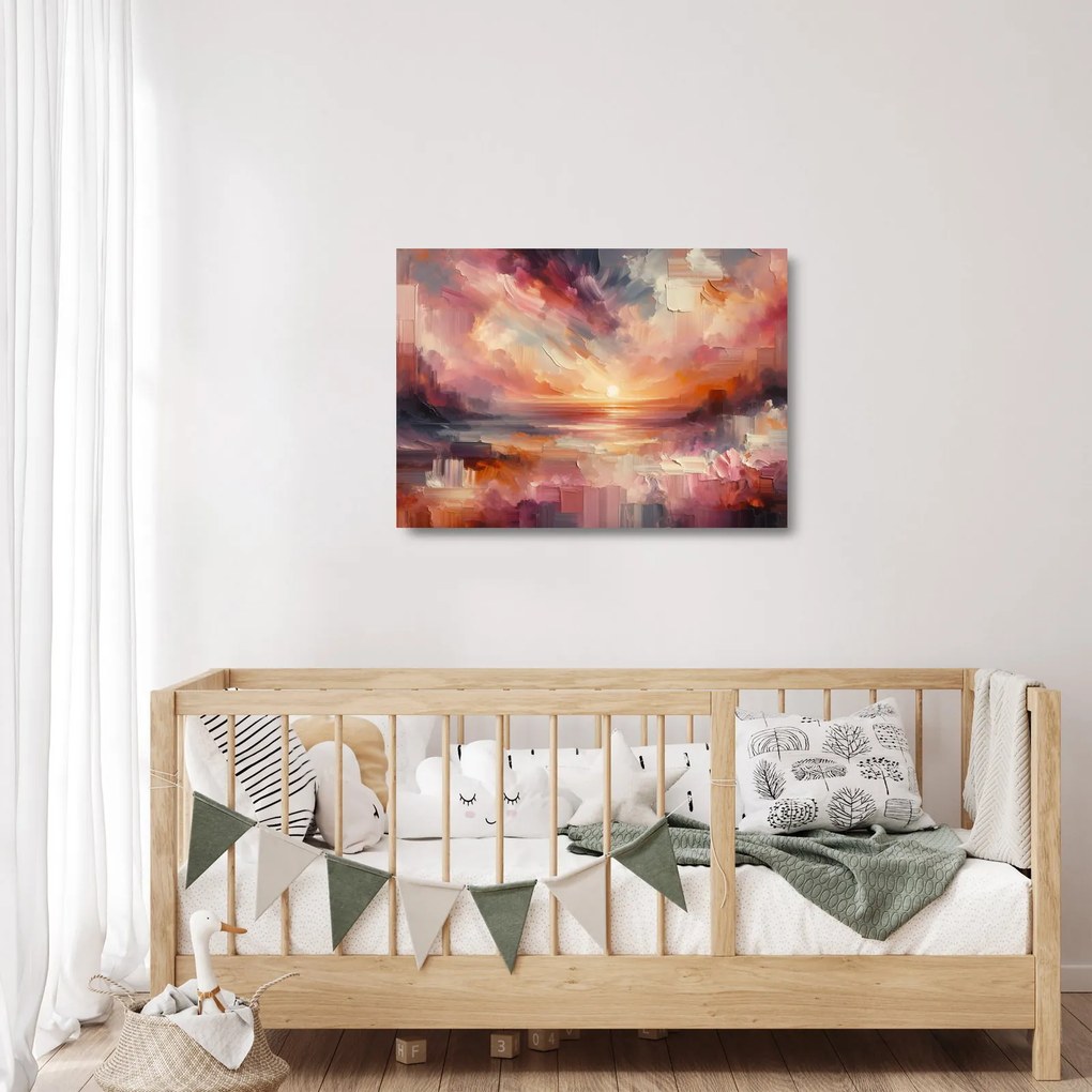 Obraz na szkle - Malowane zorze (70x50 cm)