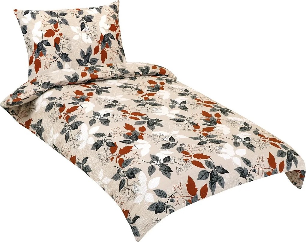 Bellatex Pościel z kory Jesienne liście, 140 x 200 cm, 70 x 90 cm, 140 x 200 cm, 70 x 90 cm