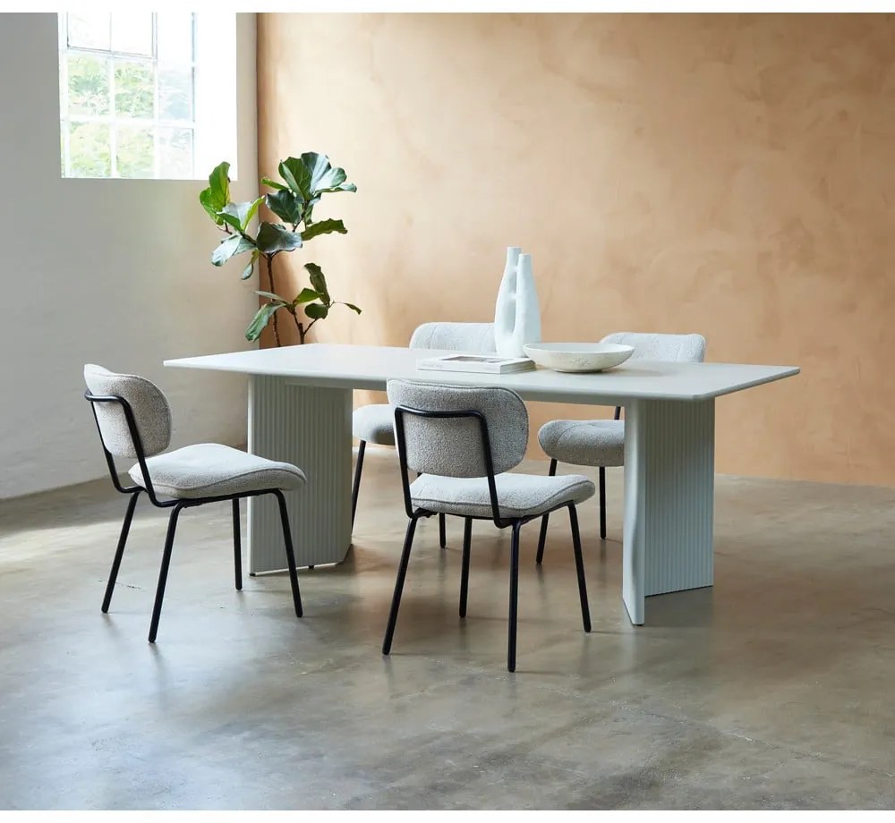 Jasnoszary stół 90x200 cm Palma – Unique Furniture