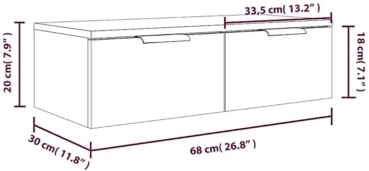 Szafki wiszące brązowy dąb E1-F46