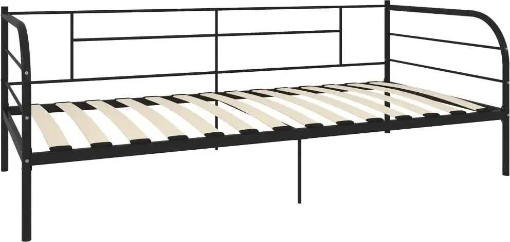 Czarne metalowe łózko 90x200 cm L7-T87