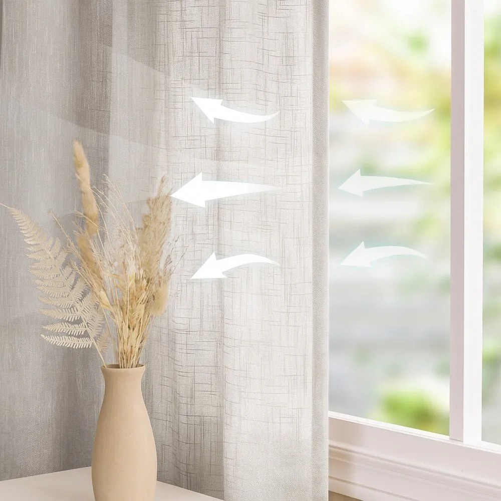 Kremowa zasłona 140x250 cm Valeta – Restilo