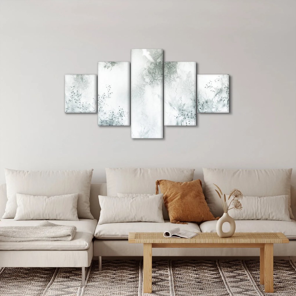 Obraz abstracji liści (125x70 cm)
