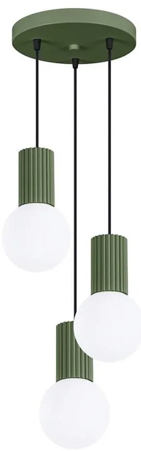 Sollux SL.1725 - Żyrandol na lince HALO 3xG9/8W/230V śr. 25 cm zielony