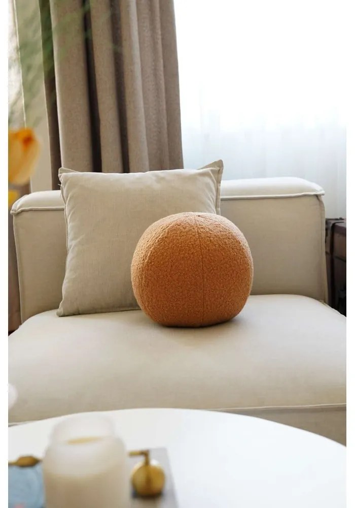 Poduszka dekoracyjna z materiału bouclé ø 20 cm Top – Mioli Decor