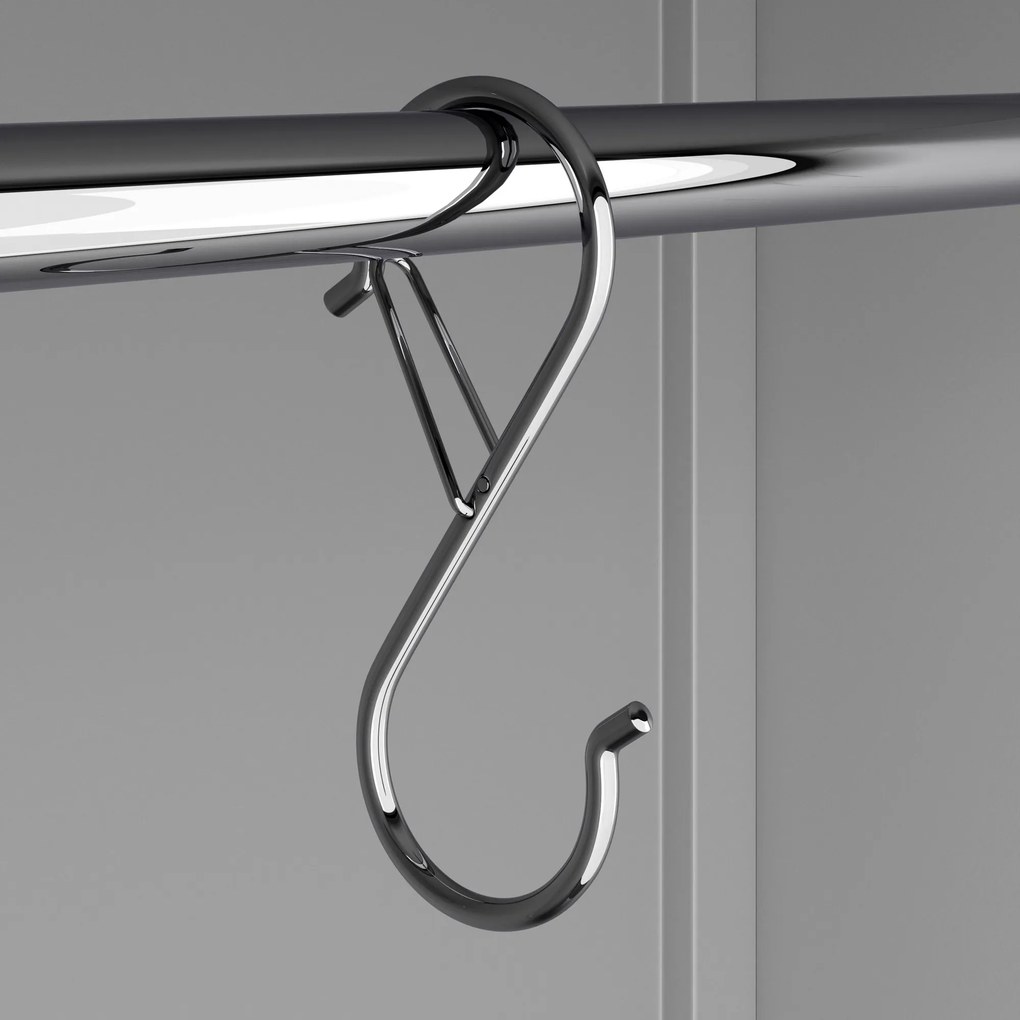 Haczyki na drążek do szafy 90x35x3 mm, zestaw 10 sztuk