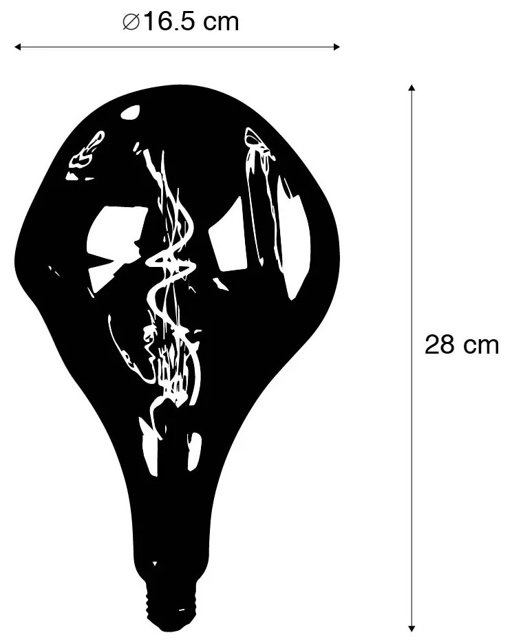 Żarówka LED E27 z możliwością ściemniania G165 lustrzana złoto 6W 100lm 1800K