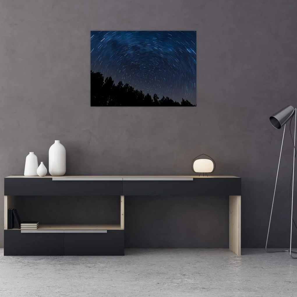 Obraz na szkle - nocne niebo (70x50 cm)