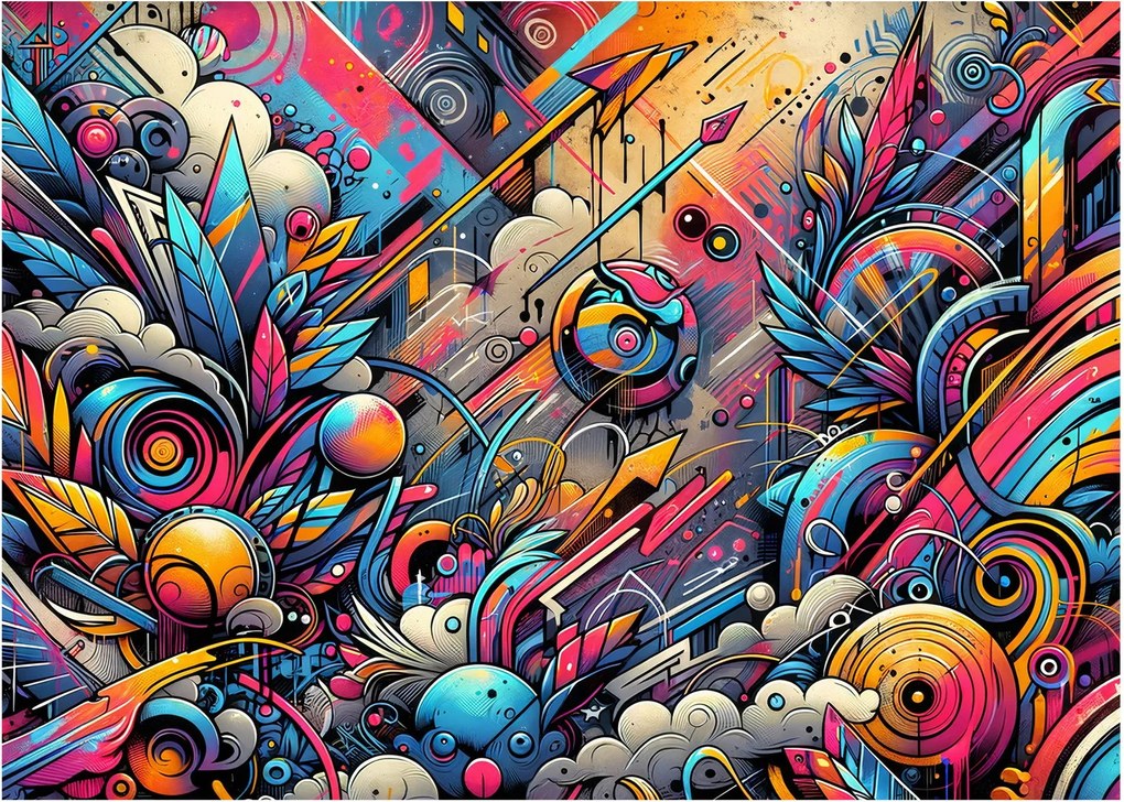 Obraz - Kolorowe graffiti (70x50 cm)