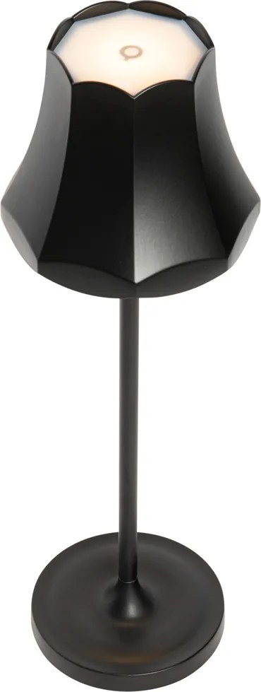 Zestaw 2 lamp stołowych retro czarnych do ładowania IP44 - Granny