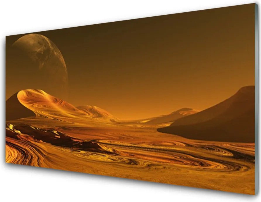 Szkło do Kuchni na Ścianę Gwieździste Niebo Nad Pustynią