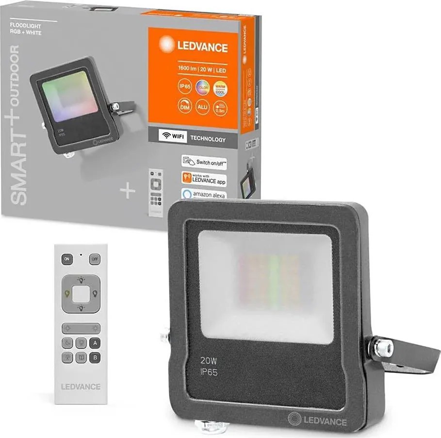 Ledvance - Naświetlacz LED RGBW/20W/230V 3000K IP65 Wi-Fi + pilot