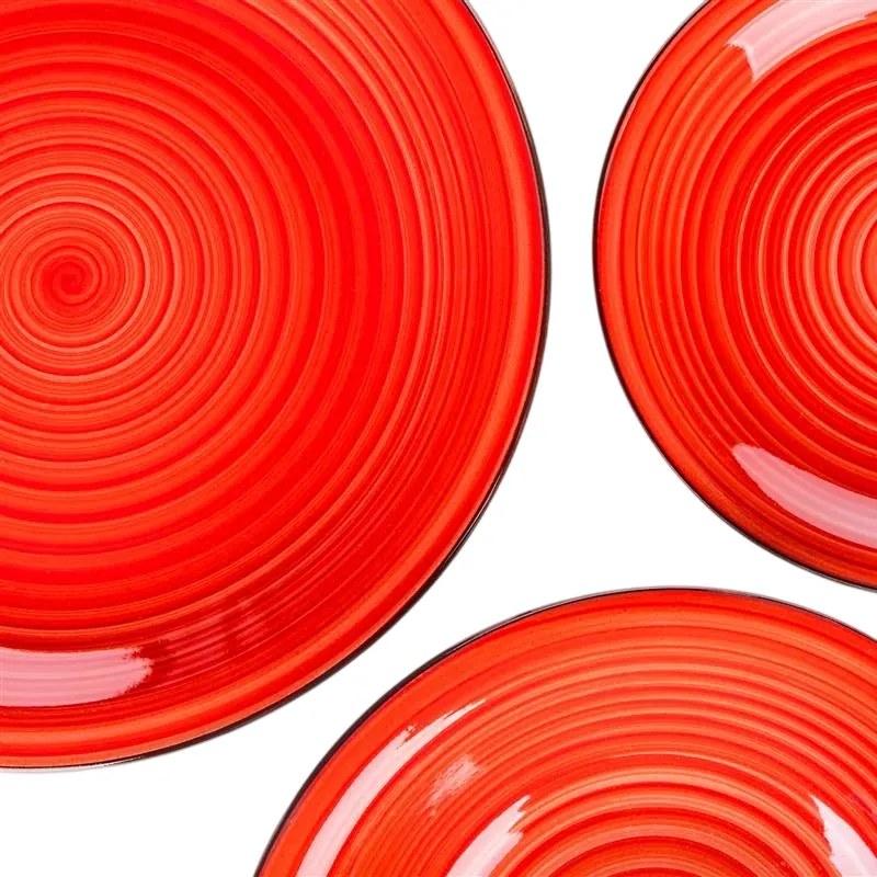 Banquet 30-częściowy zestaw jadalny Spiral  Red