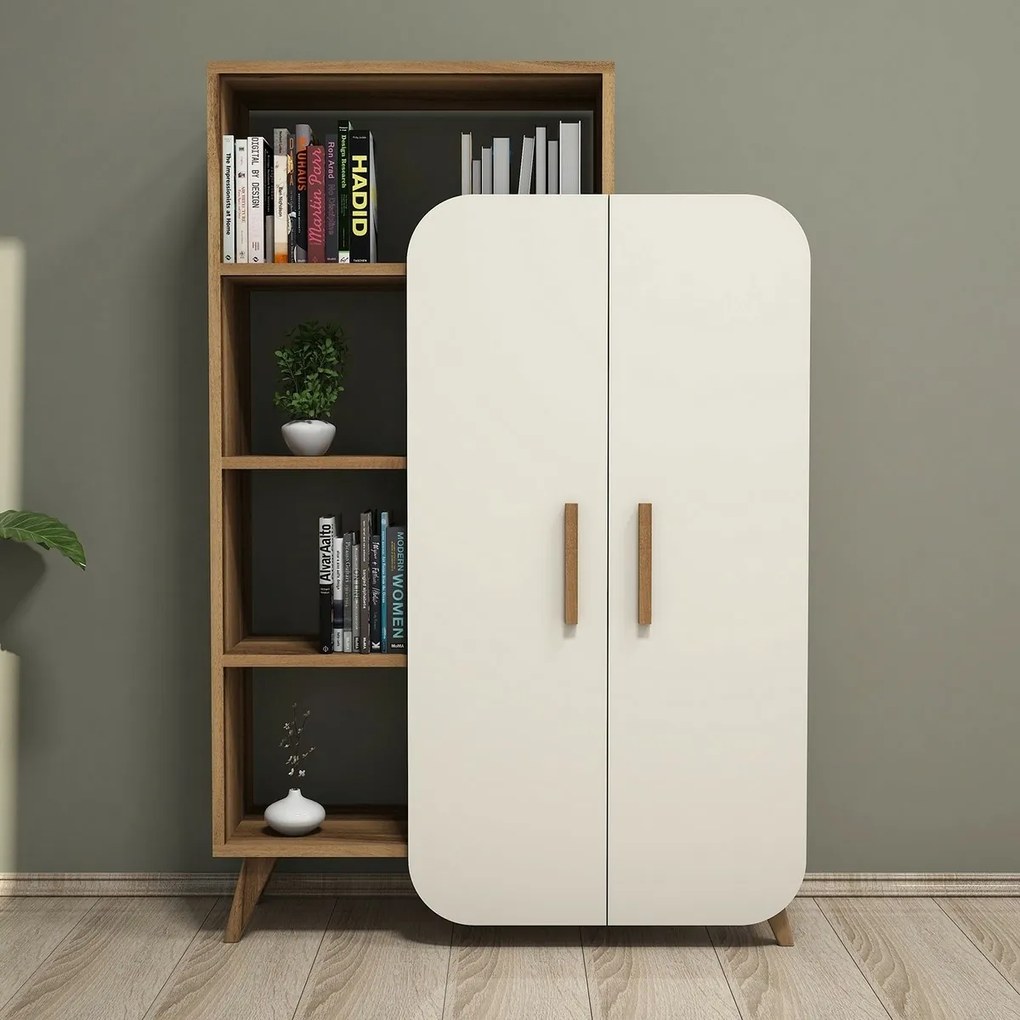 Biblioteczka Form Cream and Walnut
