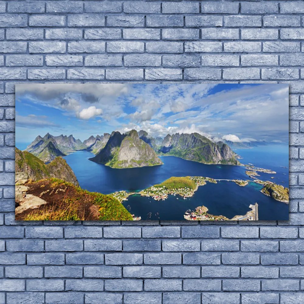Obraz Canvas Góry Morze Zatoka Krajobraz