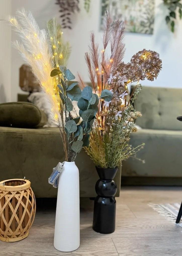Oświetlenie LED gałązka dekoracyjna HERACLEUM 70 cm, brąz