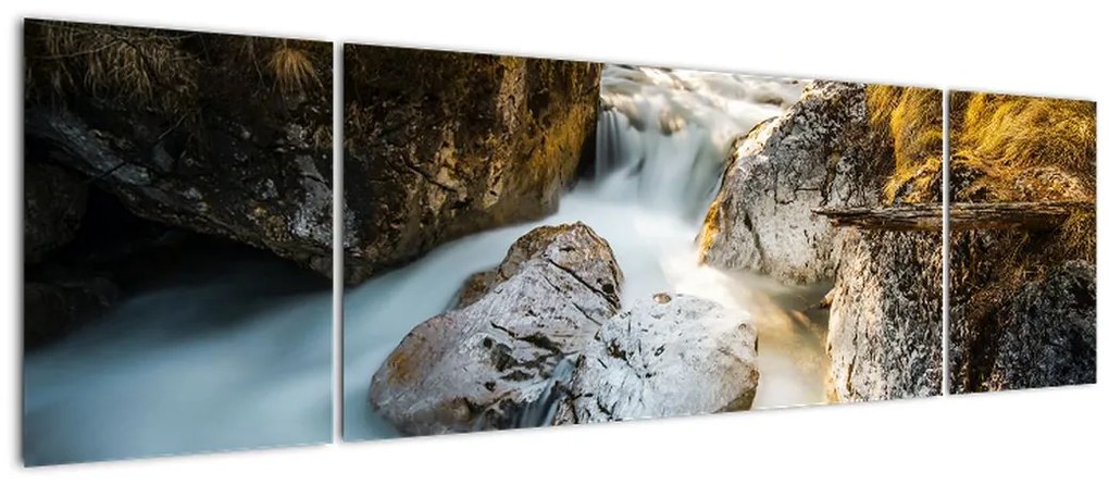 Obraz - Strumień leśny (170x50 cm)