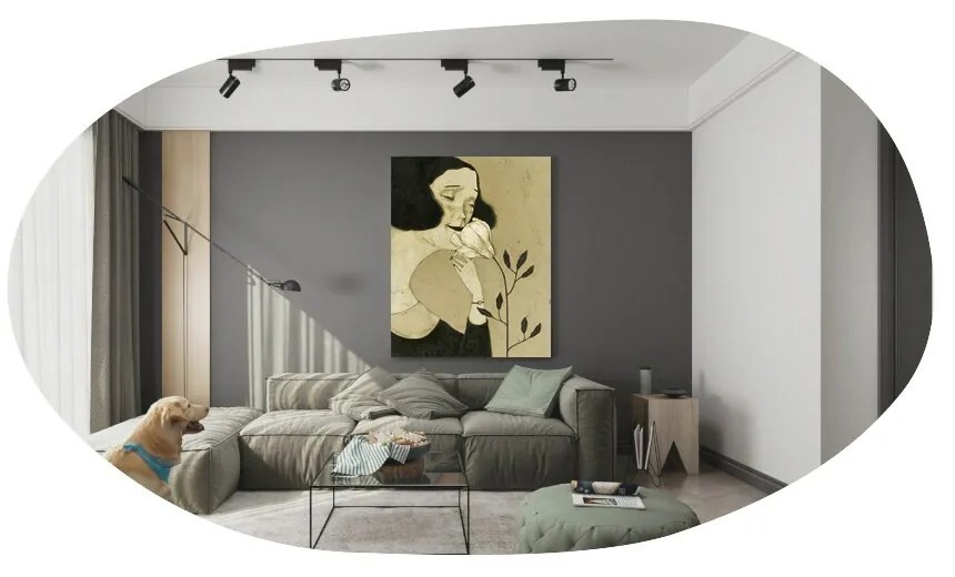 Lustro Vanomi Black 52 x 89 cm