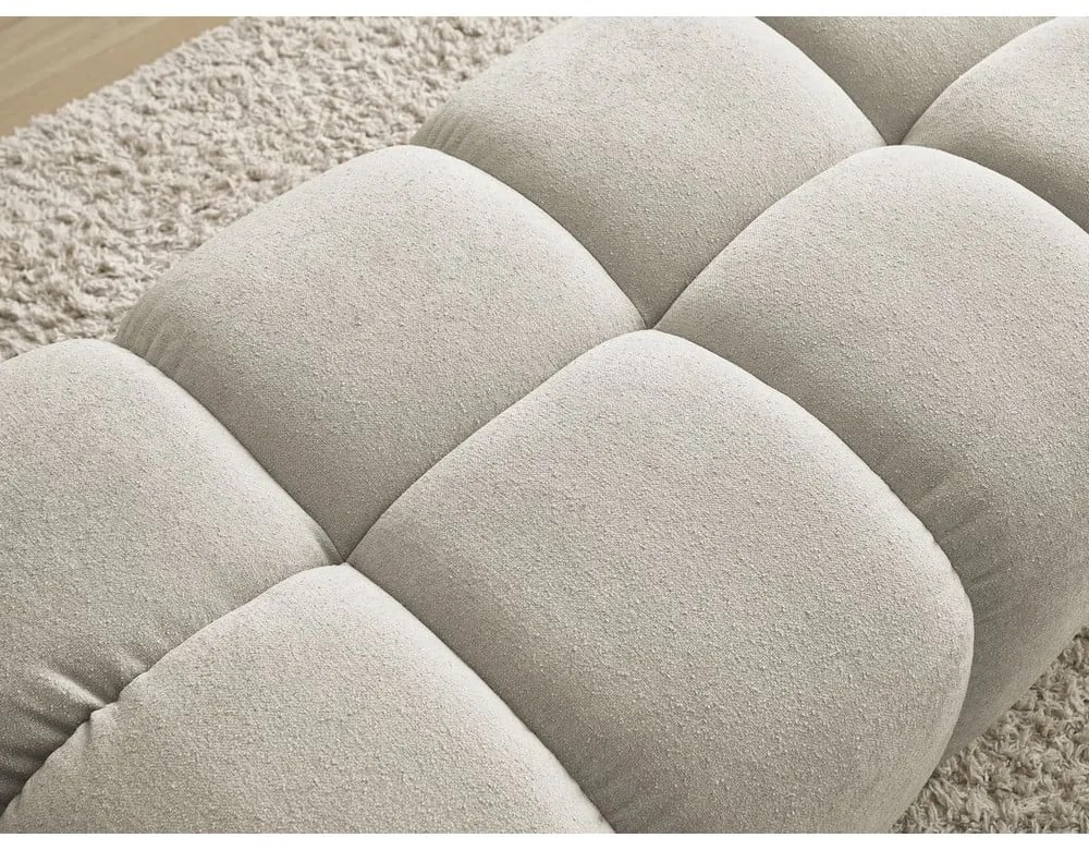Beżowy podnóżek z materiału bouclé Everest – Bobochic Paris