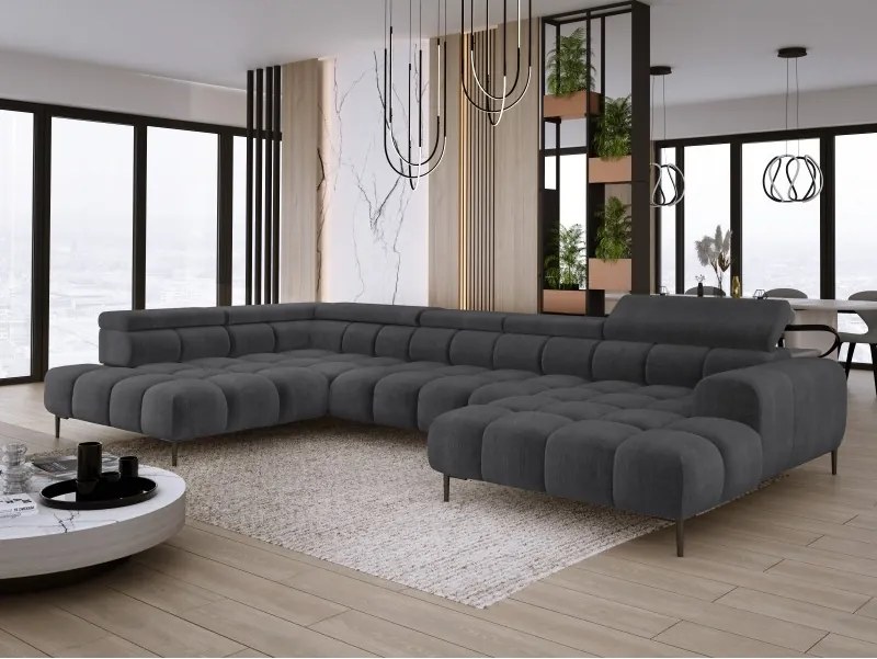Narożnik PLAZA XL Lewostronny z elektryczną regulacją siedziska Tkanina EDEN 21 WERSAL