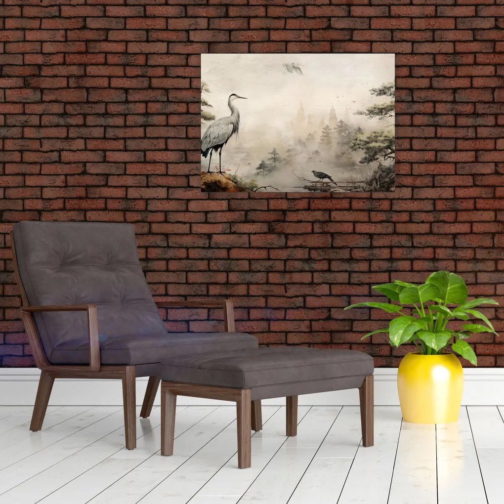Obraz na szkle - Krajobraz z kreskówki (70x50 cm)