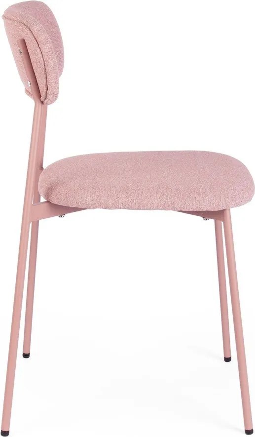 Różowe tapicerowane krzesło Inka – Yes Everyday