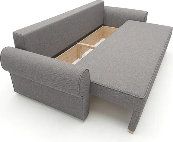 Sofa z Funkcją Spania RELON Szara Glamour