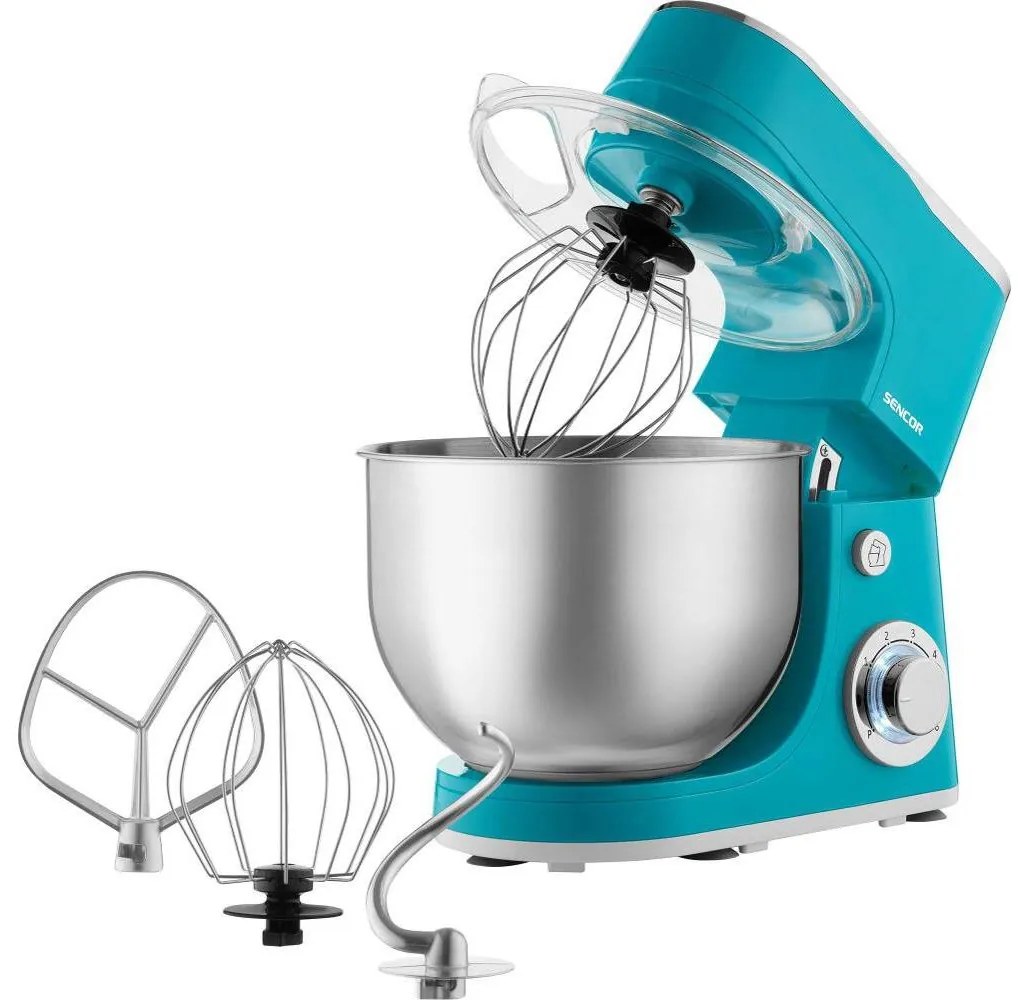 Sencor - Robot kuchenny z miską ze stali nierdzewnej 1300W/230V turkusowy