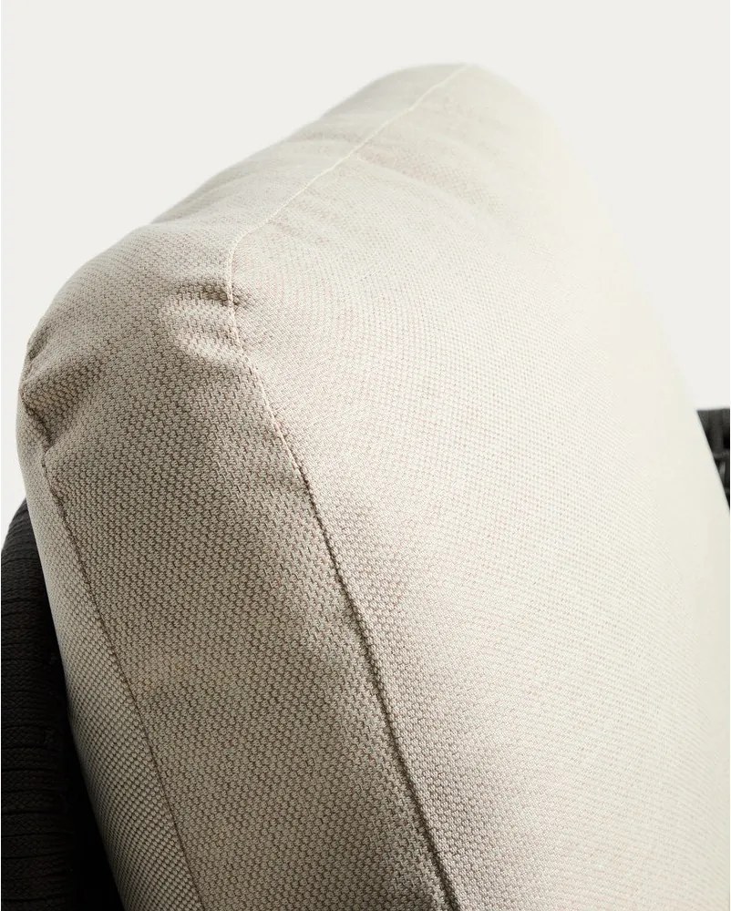 Beżowy tapicerowany fotel ogrodowy Alipa – Kave Home