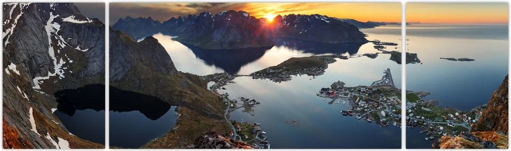 Obraz - Krajobraz górski, Norwegia (170x50 cm)