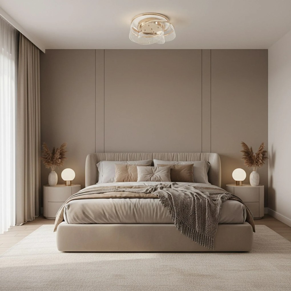 Lampa sufitowa G139-C 50cm plafon LED ZŁOTA