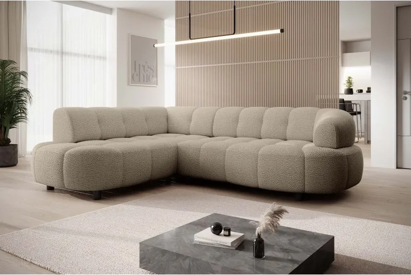 Narożnik VELPA L z elektryczną regulacją siedziska Lewostronny w tkaninie JAGUAR 04 WERSAL