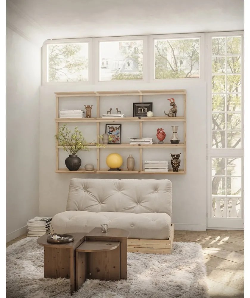 Brązowa rozkładana sofa 145 cm Flip – Karup Design