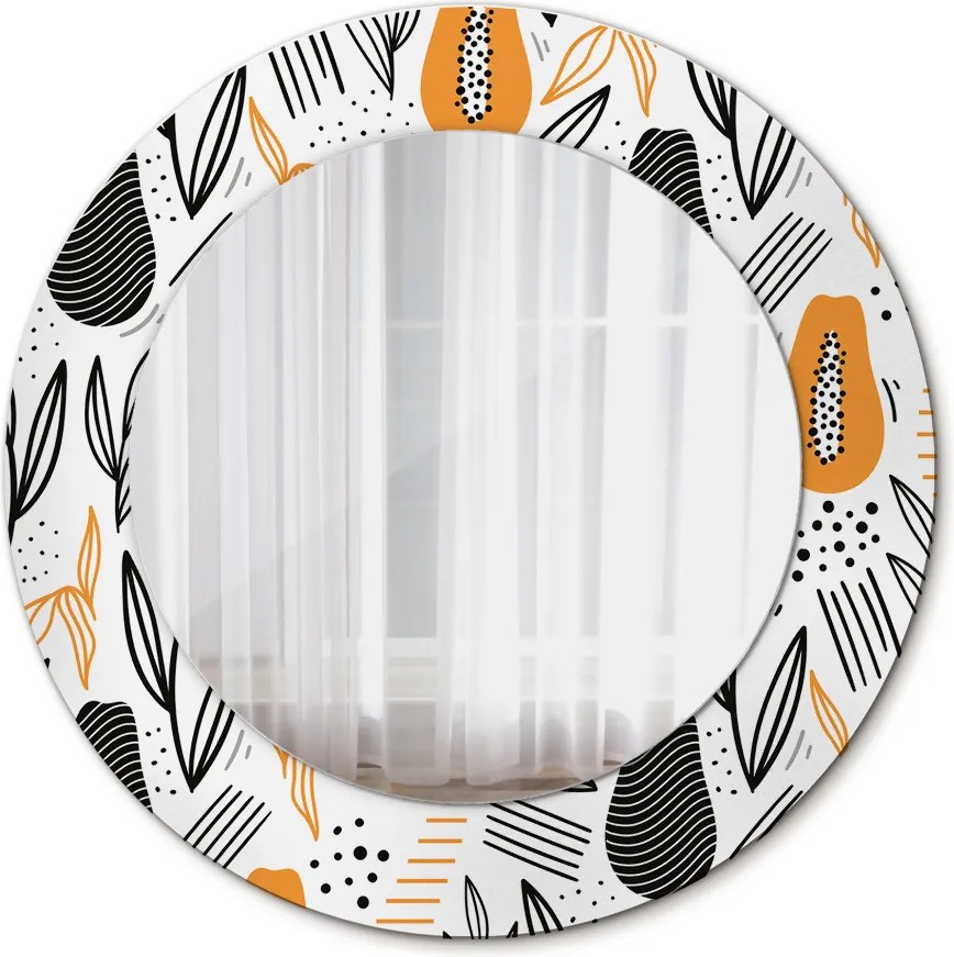 Lustro dekoracyjne okrągłe Wzór papai