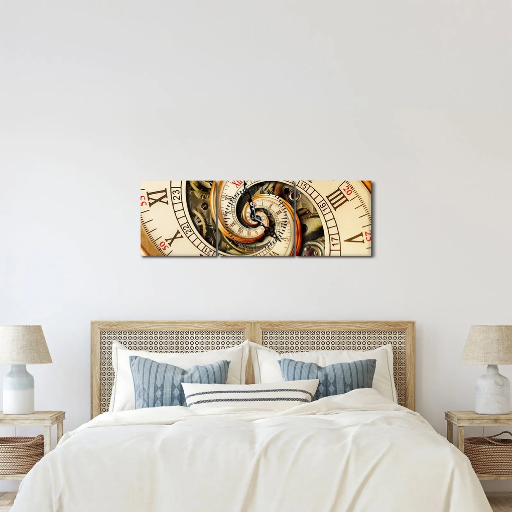 Obraz zegara (z zegarem) (90x30 cm)