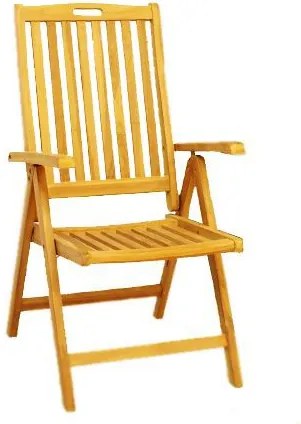 Tekowe krzesło składane DIVERO, 2 sztuki