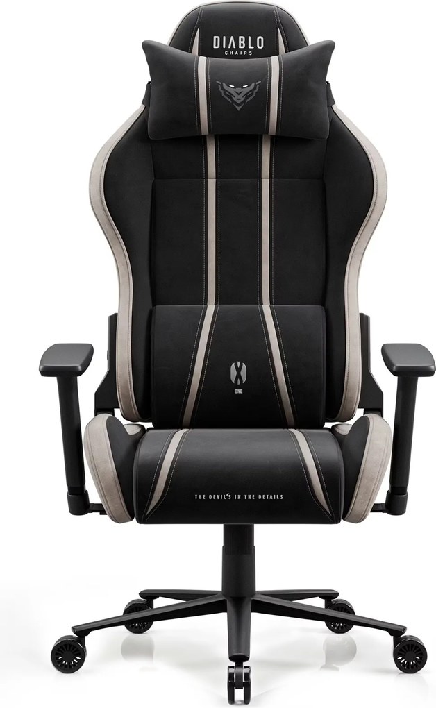 Fotel gamingowy materiałowy Diablo X-One 2.0 King Size, Camel Black