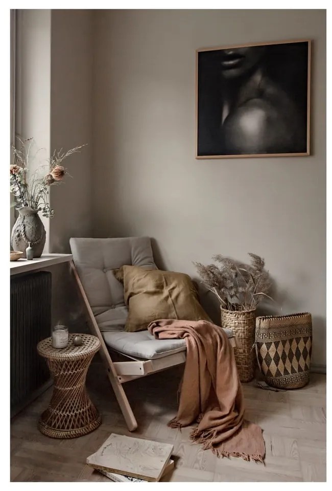 Fotel rozkładany Karup Design Boogie Raw/Linen Beige