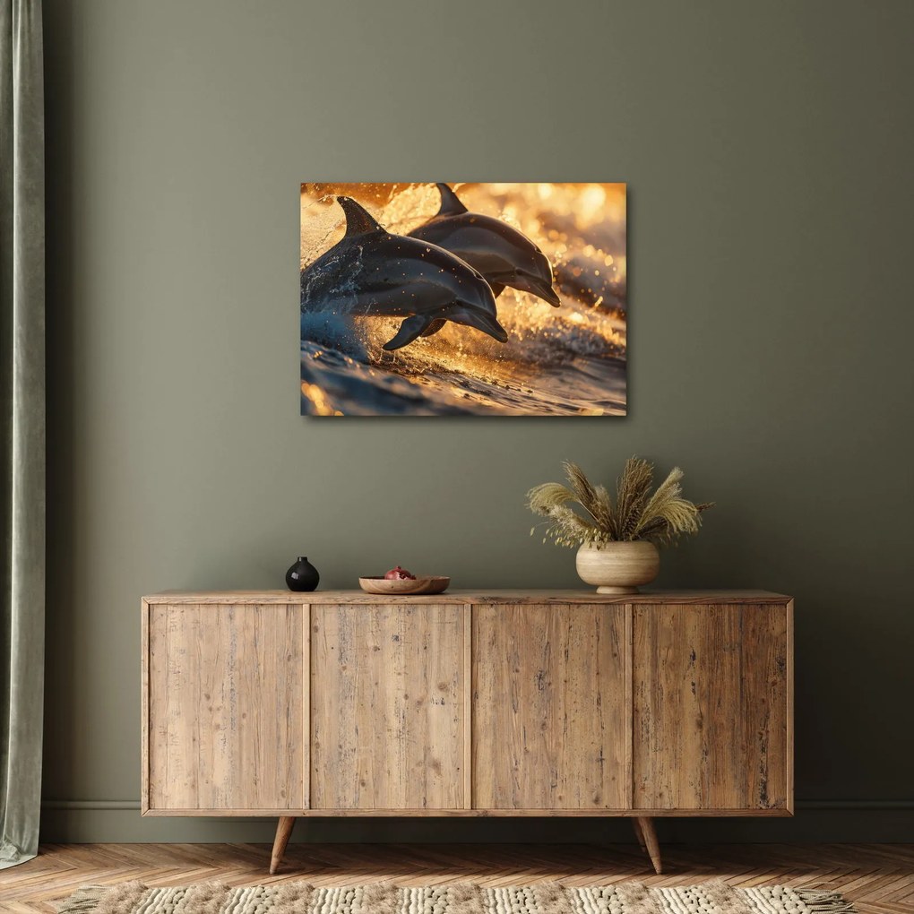 Obraz - Delfiny (70x50 cm)
