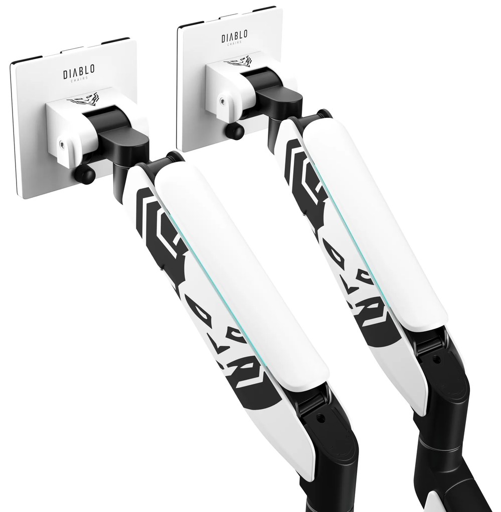 Podwójny uchwyt na monitory 49 cali, biało-czarny X-Arm Dual RGB