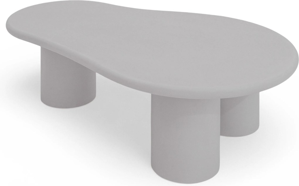 Stolik kawowy Gisela 130 cm do salonu - jasny szary