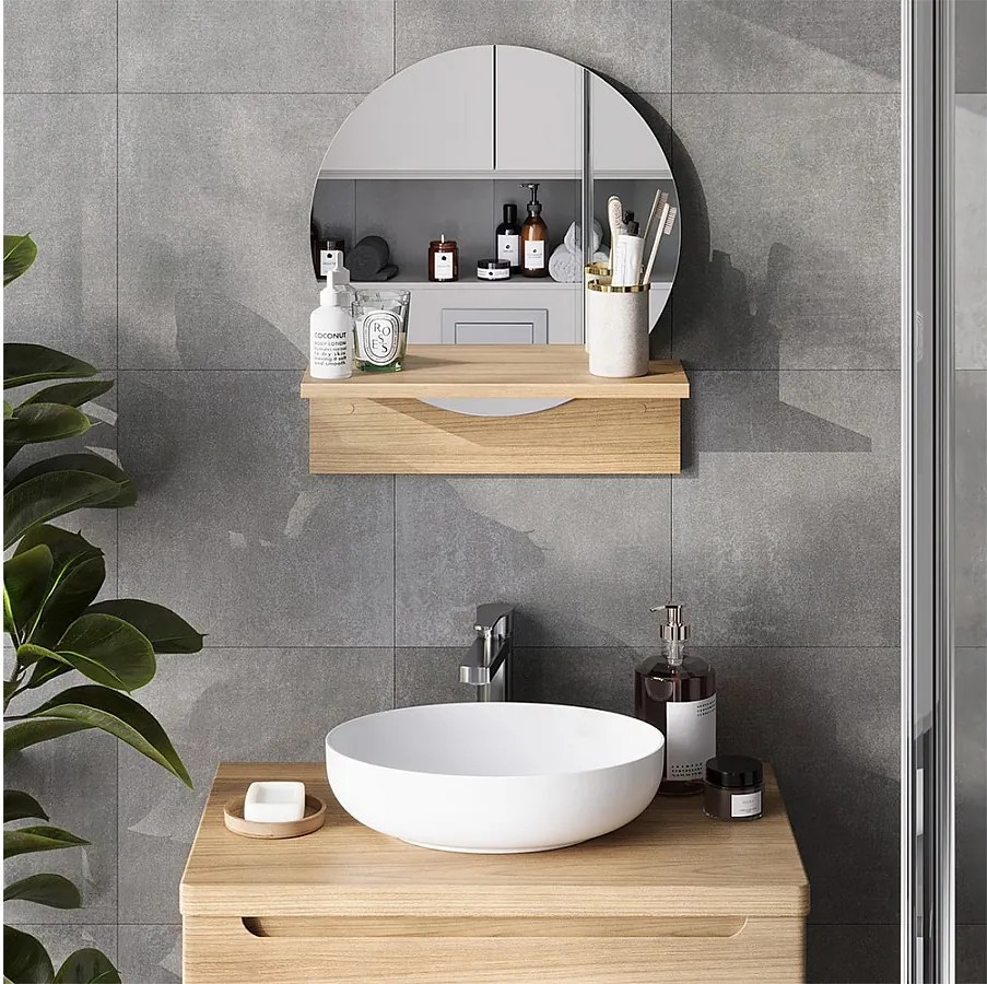 Lustro łazienkowe złoty dąb energetyczny 40x15x47.5 elyra