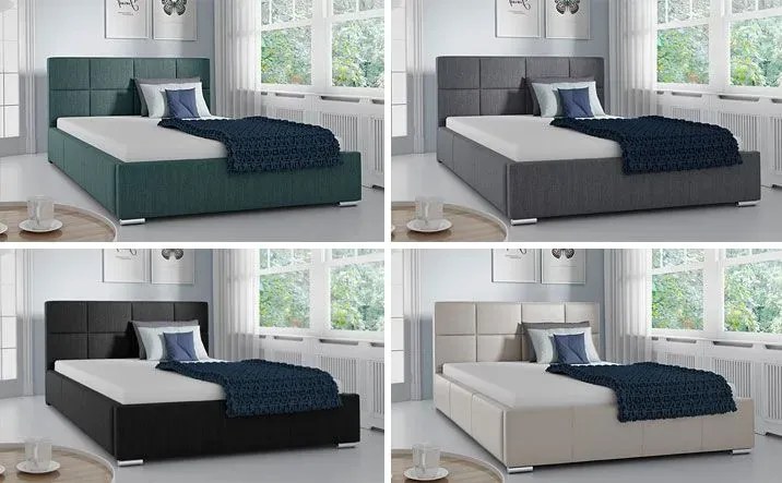 Łóżko tapicerowane Caner 200x200 - 44 kolory
